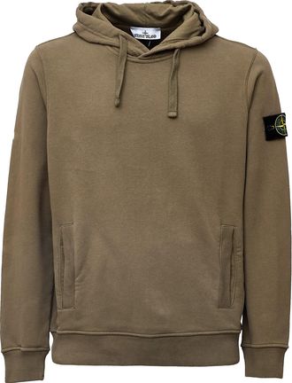 Stone Island Organic Cotton Hooded Sweatshirt