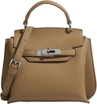 Generic Compatible For Bag Womens Crossbody Retro Lock Buckle Single Shoulder Diagonal(Brown)