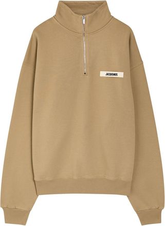 Jacquemus Le Camionneur Gros Grain Cotton Sweatshirt - Beige - XL