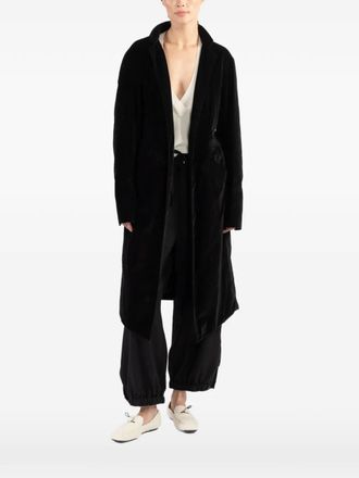 Greg Lauren button-embellished overzised coat - Zwart