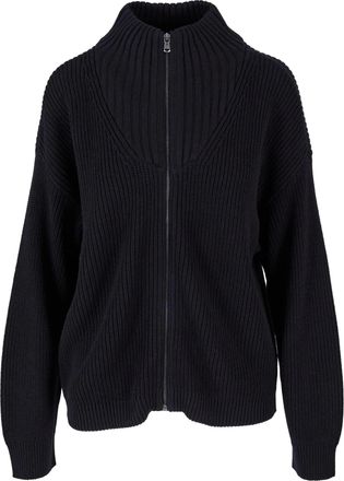Urban Classics Gebreid vest met rits voor dames/dames (Zwart)
