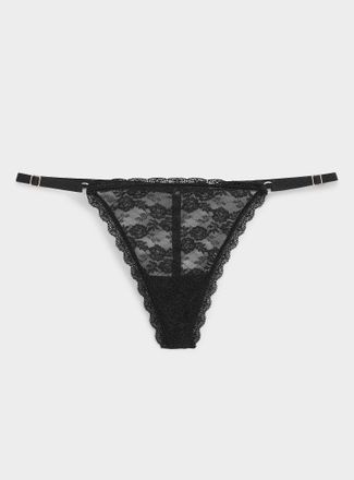 Miiyu Womens Romantic lace T-thong Recycled nylon