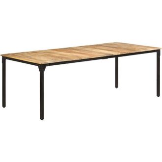 vidaXL Vidaxl - Mesa De Comedor Madera De Mango Rugosa 220x100x76 Cm