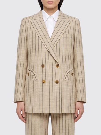 Blaz&eacute; Milano Blazer a doppiopetto in lino gessato