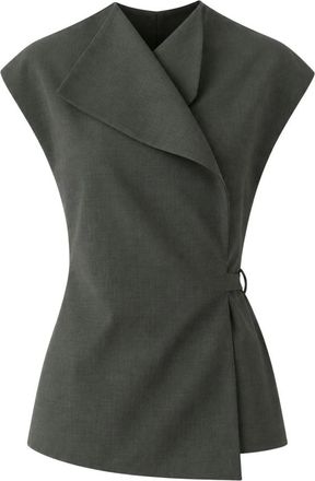 Meimeij Chaleco con cintur&oacute;n de anudar - Tops - Mujer - Verde - XS