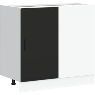 vidaXL Kitchen Base Cabinet Lyon Black Engineered Wood Vidaxl