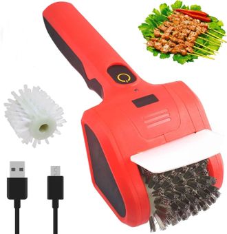 No Brand Limpiador Autom&aacute;tico De Parrillas, Herramienta De Limpieza Para Barbacoas De Exterior, Apto Para Barbacoas De Interior Y Exterior (rojo), Recargable S