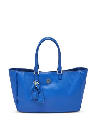 Tory Burch Borsa tote Roslyn in pelle con ciondolo - Blu