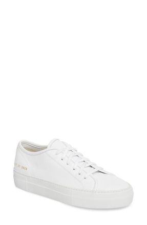 Common Projects Tournament Low Top Sneaker in White 1 at Nordstrom, Size 10Us