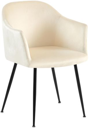 Clp Silla De Comedor De Terciopelo Jaysie Crema