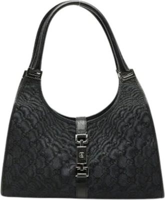 Gucci Pre-owned Shoulder Bags, female, Black, Size: ONE SIZE Pre-owned Canvas Shoulder Bag