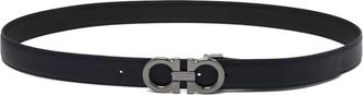 Ferragamo Gancini Riem - Heren - Riemen - Zwart - 100 CM - Leer - Accessoires