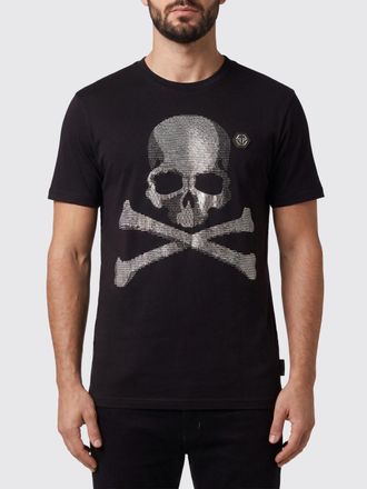 Philipp Plein T-shirt in cotone a maniche corte con stampa Skull