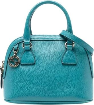 Gucci Pre-owned Handbags, female, Blue, Size: ONE SIZE Pre-owned The Dome Handbag