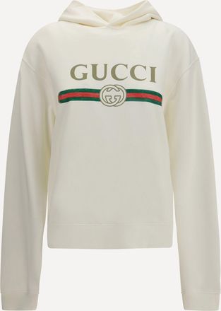 Gucci Felpa in jersey di cotone e cashmere Woman S
