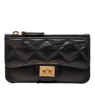 Chanel Pre-owned Wallets, female, Black, Size: ONE SIZE Pre-owned Card Holder