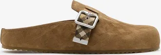 Burberry Check Suede Urchin Clogs