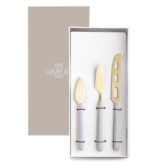 Mepra Fantasia Ice Gold Cheese Knives - 3 Pieces in Light Blue at Nordstrom