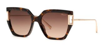 Chopard SCH378M 04BL Womens Sunglasses Tortoiseshell Size 55