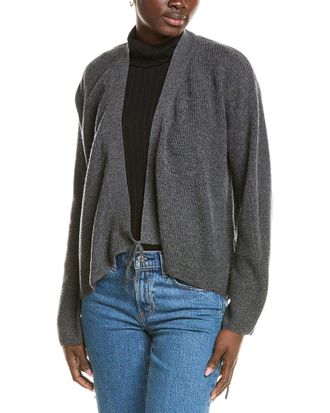 Brodie Wool & Cashmere-Blend Ribbed Wrap Cardigan