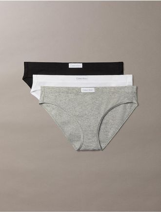 Calvin Klein Womens Classic Comfort Cozy Waffle 3-Pack Bikini - Multi - XS