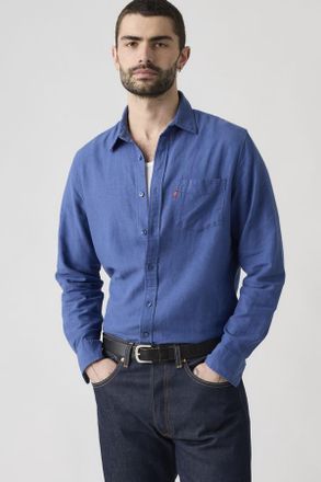 Levi's Camisa de fit estrecho Battery Housemark - Hombre - 2XL - Multicolor / Rory Stripe Bright White Stretch Poplin