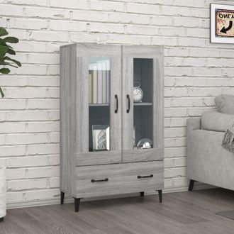 Berkfield Home Highboard Grey Sonoma 70x31x115 cm Engineered Wood | Size: 70 x 31 x 115 cm