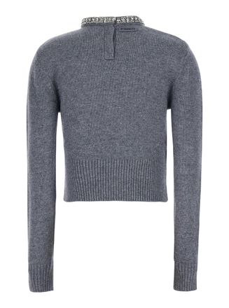 Pinko Womens Sweater Berlin Grey Wool Jumpers