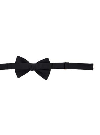 Emporio Armani Mens Bow Tie Papillon Black Silk Ties &