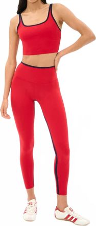 SPLITS59 Easton Rigor High Waist 7/8 Leggings In Pirate Red/indigo