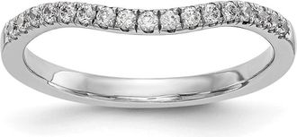 Diamond2Deal 14k Gold Lab Grown Diamond Wedding Band Ring 1/5Ct Clarity- VS Color- G-H