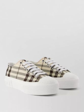 Burberry check pattern platform sole training sneakers