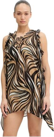 Twinset Strandjurk - Dames - Strandmode - Bruin - S - Badmode