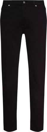 HUGO BOSS Brody katoenen herenjeans met rechte pijpen (Zwart)