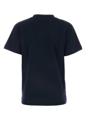 A.P.C. Womens Midnight Blue Cotton T-Shirt Darknavyecru Coton Biologique