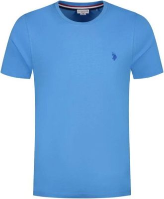U.S.Polo Association Cotton Logo T-shirt - Heren - T-shirts - Blauw - 3XL - Katoen - Tops
