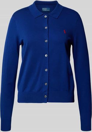 Polo Ralph Lauren Slim Fit Strickjacke aus Baumwoll-Mix in Blau, Gr&ouml;&szlig;e XXL
