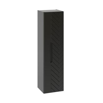 Petits Meubles Columna de pared negra paneles de melamina y mdf negro