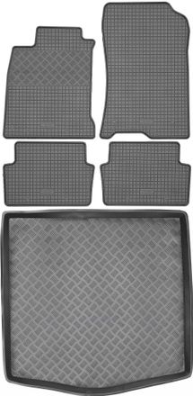 OEM Juego De Alfombrillas De Goma Para Coche Y Maletero Para Renault Laguna Iii Hatchback (2007-2015)