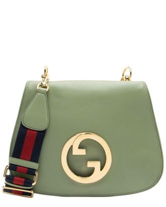 Gucci Green Leather Blondie Medium Shoulder Bag (Authentic Pre-Loved)