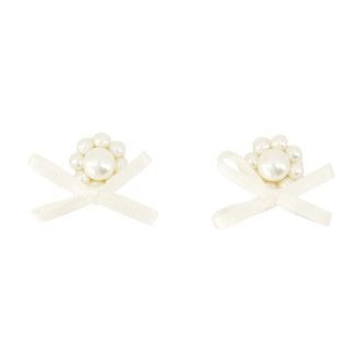 Simone Rocha Womens Petite Daisy Earrings Synthetic White Jewelry-Watches