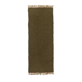Ferm Living Block Runner, 80 x 200 cm, olive / natur