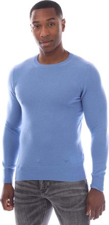 Emporio Armani Mens Pure Cashmere Jumper in Blue - Size X-Large