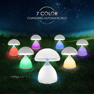 Trade Shop Trade Shop Traesio - Trade Shop - Lampada Led Rgb Fungo Color Cromoterapia Tavolo Comodino 7 Colorres Sin Fili