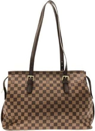 Louis Vuitton Pre-owned Shoulder Bags, female, Brown, Size: ONE SIZE Pre-owned Damier Chelsea Canvas Shoulder Bag