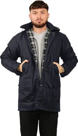 Janisramone Hamishkane Mens Padded Wax Jacket Rainproof Cotton Quilted Jacket, Mens Waterproof Jackets With Hood Casual Sportwear Winter Coat - Hiking Hunting Cou