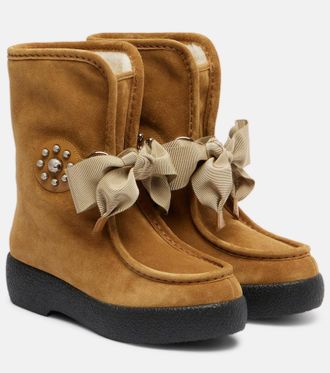 Valentino Garavani Snowish studded suede ankle boots