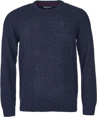 Barbour Chunky Gebreide Wollen Trui in Marineblauw - Heren - Ronde hals truien - Blauw - XL - Wol - Truien & Vesten