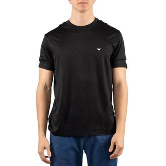 Emporio Armani Lyocell & Katoen T-shirt - Heren - T-shirts - Zwart - L - Katoen - Tops