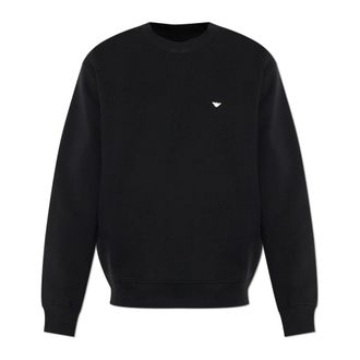 Emporio Armani Sweatshirts, male, Black, Size: 2XL Sweatshirt With Embroidered Logo
